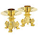 Cruz y candelabros para altar de latón s3