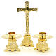 Altar set with crucifix and candle holders s1
