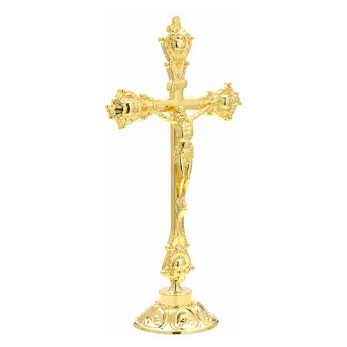 Croix d'autel et chandeliers bases décorées 5