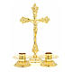 Croix d'autel et chandeliers bases décorées s4