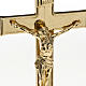Croix d'autel et chandeliers laiton 3 pcs s4