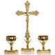 Croix d'autel et chandeliers, set 3 pcs s1