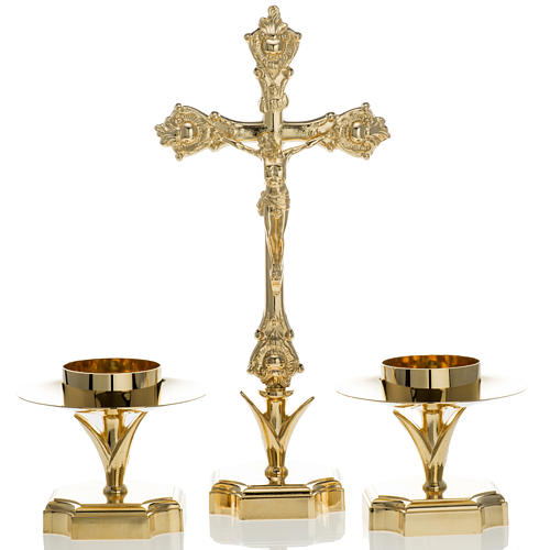 Altar crucifix and candlesticks 1