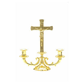 Altarkreuze mit Kerzenhaltern: Kerzenleuchter mit Kreuz für Altar Altarkreuze mit Kerzenhaltern: Kerzenleuchter mit Kreuz für Altar