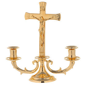 Candelabro con cruz para altar