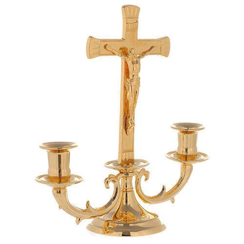 Candelabro con cruz para altar 4
