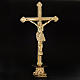 Altar cross with 2 candle holders in brass s6