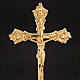Crucifix d'autel et chandeliers laiton 38x19 cm s5