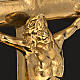 Krzyż na ołtarz i świeczniki mosiądz 38x19 cm s4