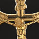 Altar cross with 2 candle holders in brass 38 x 19cm s3