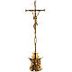 Crucifixo de mesa estilizado latão s1