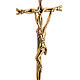 Crucifixo de mesa estilizado latão s4