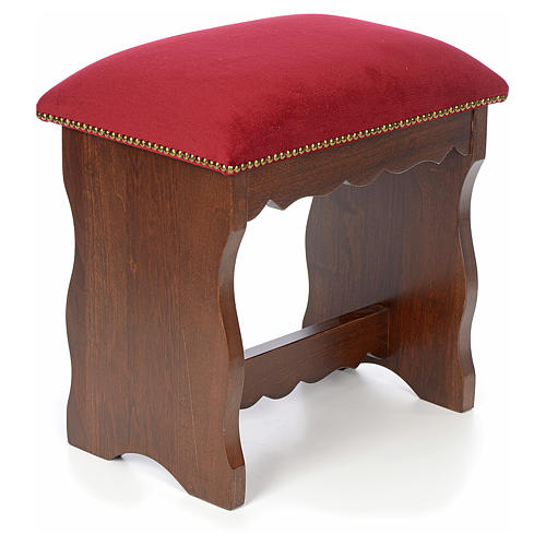 Sanctuary stool in beech wood with velvet 4
