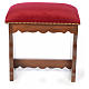 Sanctuary stool in beech wood with velvet s1