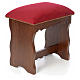 Sanctuary stool in beech wood with velvet s3