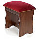 Sanctuary stool in beech wood with velvet s6