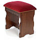 Sanctuary stool in beech wood with velvet s5