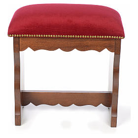 Sanctuary stool in beech wood with velvet