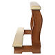 Inginocchiatoio sposi legno noce velluto avorio s6