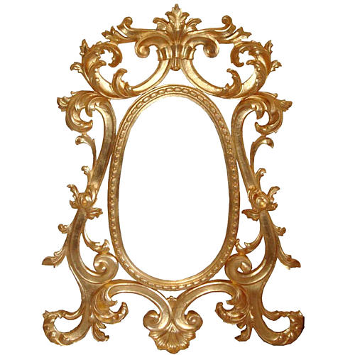 Mirror, hand carved with gold leaf, baroque style 130x80cm 1
