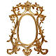 Espejo entallado  a mano acabado con pan de oro de estilo barroco 130x80 cm s1