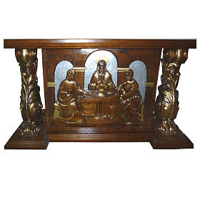 Ambones, reclinatorios, mobiliario religioso: Altar de madera entallada a mano 180x80x90 cm