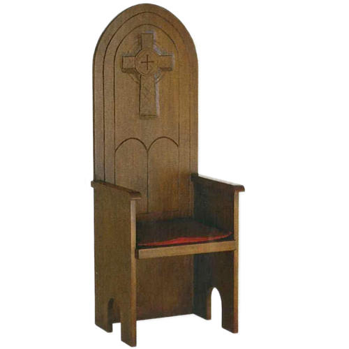 Priestersessel Holz gotisches Stil 160x65x56cm 1