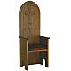 Fotel drewniany styl gotycki 160x65x56 cm s1