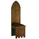 Wooden chair, gothic style 150x47x47 cm, Franciscan symbol s1