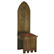 Priestersessel gotisches Stil Mariensymbol Holz 150x47x47cm s1