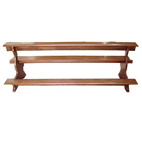 Ambons, prie-dieu, compléments d'ameublement: Banc d'église gotique largeur 250 cm