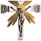 Crucifixo de altar latão estilo barroco h 80 cm s4