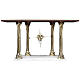 Altar in gold-plated brass and marble base, 90x180x80cm s1