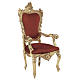 Armchair in hand-carved wood & gold leaf, with velvet s1