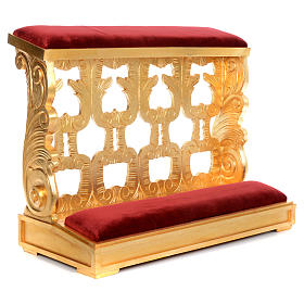 Ambons, prie-dieu, compléments d'ameublement: Prie-Dieu bois taillé en feuille d'or inaltérable 2 places Ambons, prie-dieu, compléments d'ameublement: Prie-Dieu bois taillé en feuille d'or inaltérable 2 places