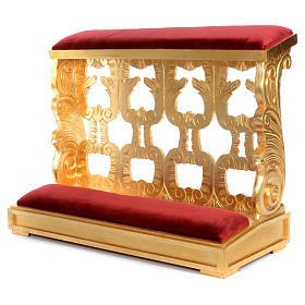 Ambons, prie-dieu, compléments d'ameublement: Prie-Dieu bois taillé en feuille d'or inaltérable 2 places Ambons, prie-dieu, compléments d'ameublement: Prie-Dieu bois taillé en feuille d'or inaltérable 2 places