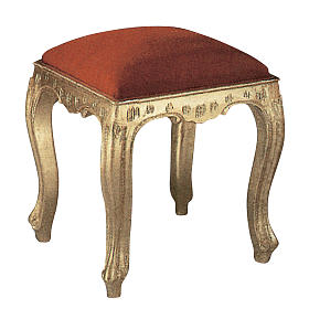 Ambons, prie-dieu, compléments d'ameublement: Tabouret bois taillé en feuille d'or inaltérable Ambons, prie-dieu, compléments d'ameublement: Tabouret bois taillé en feuille d'or inaltérable