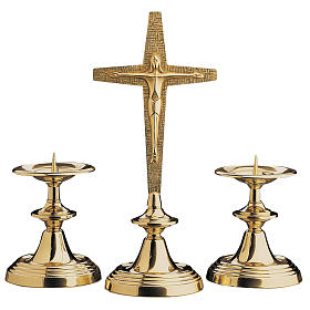 Cruzes de Altar com Castiçais: Cruz de altar com castiçais Molina