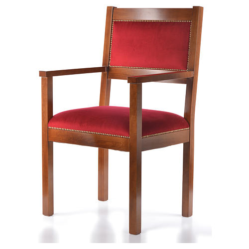 Cadeira de presidência madeira de nogueira modelo Assisi 2