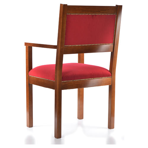 Cadeira de presidência madeira de nogueira modelo Assisi 3