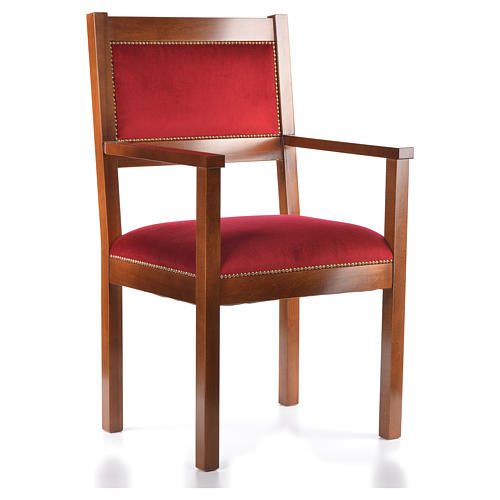 Cadeira de presidência madeira de nogueira modelo Assisi 4