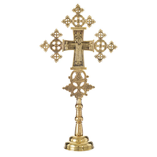 Altar crucifix Christ glorious Bethlehem monks 50x27cm 1