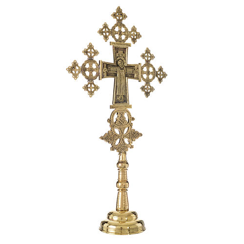 Altar crucifix Christ glorious Bethlehem monks 50x27cm 2