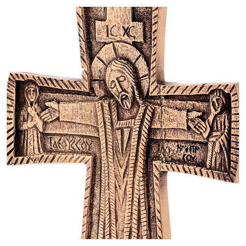 Altar crucifix Christ Priest and King Bethlehem monks 20x13cm 2