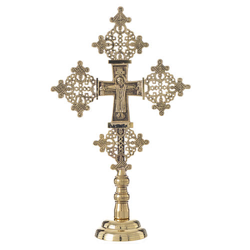 Altar crucifix Christ glorious Bethlehem monks 31x19cm 1