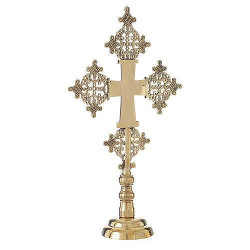 Altar crucifix Christ glorious Bethlehem monks 31x19cm 3