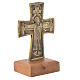 Altar crucifix Christ Priest and King Bethlehem monks 21x13cm s2