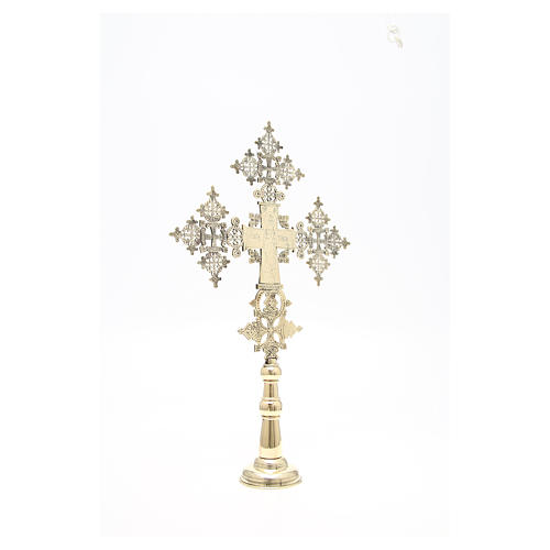 Croix d'autel Christ Glorieux Moines de Bethléem 75x49cm 7