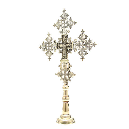 Krzyż ołtarzowy Chrystus Chwalebny Zakonnicy z Bethleem 75x49 cm 4