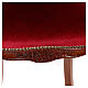 Silla estilo barroco de madera de nogal con terciopelo rojo s4